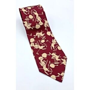 Polo by Ralph Lauren Men's Tie Equestrian Steeplechase Horse Print Silk